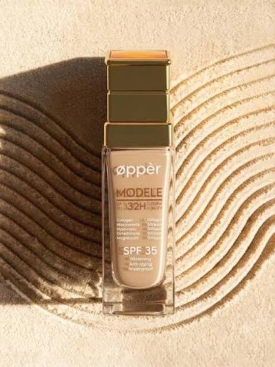 Ayollar va qizlar uchun vitaminlarga, kollagen boyitilgan tonal krem SPF 20 suvga chidamli