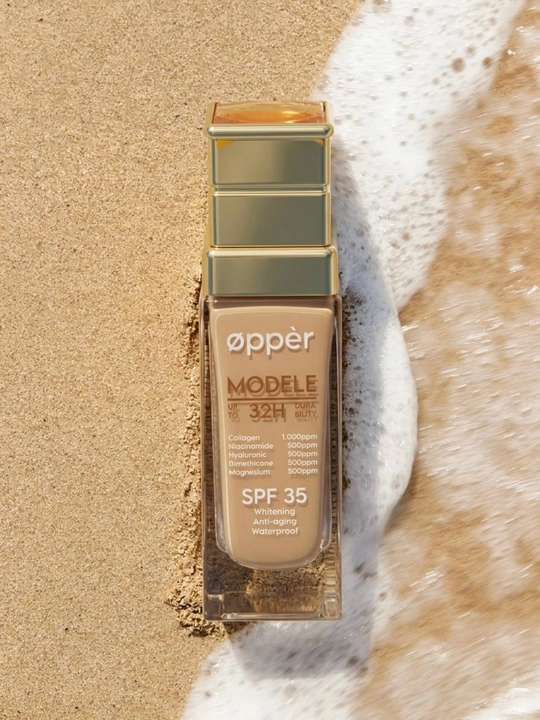Ayollar va qizlar uchun vitaminlarga, kollagen boyitilgan tonal krem SPF 20 suvga chidamli