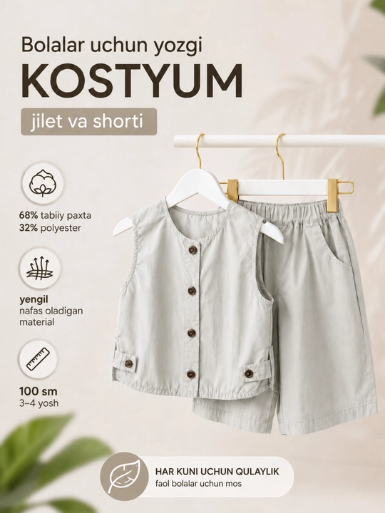 Bolalar uchun yozgi kostyum - 