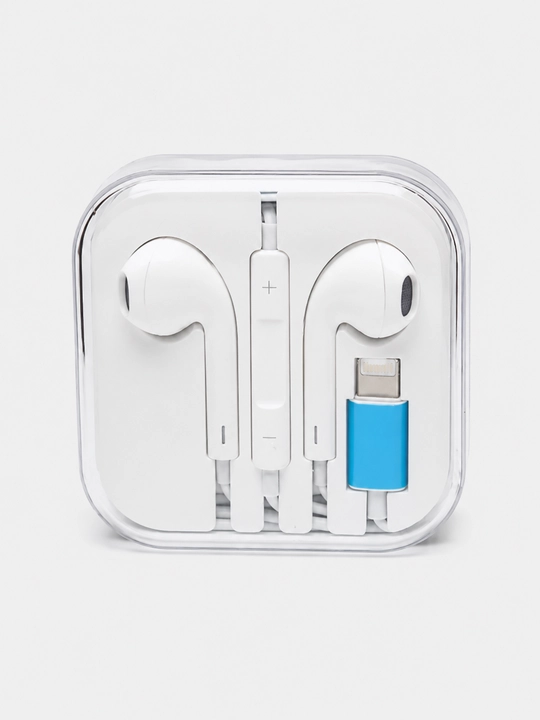 Simli quloqchinlar Lightning, USB Type-C, AUX, mikrofonli quloqchinlar, telefon naushnik