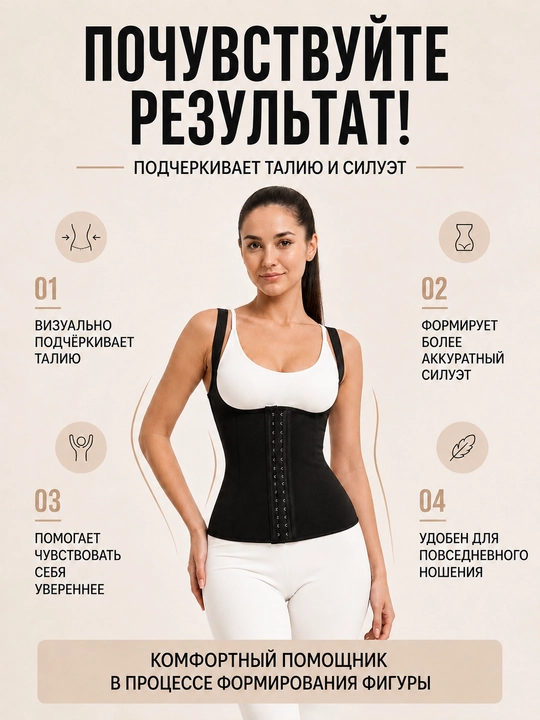 Женский латексный корсет для похудения, утягивающий корсет для живота, для коррекции талии - 