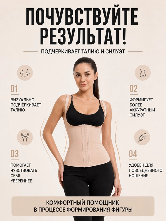 Женский латексный корсет для похудения, утягивающий корсет для живота, для коррекции талии - 
