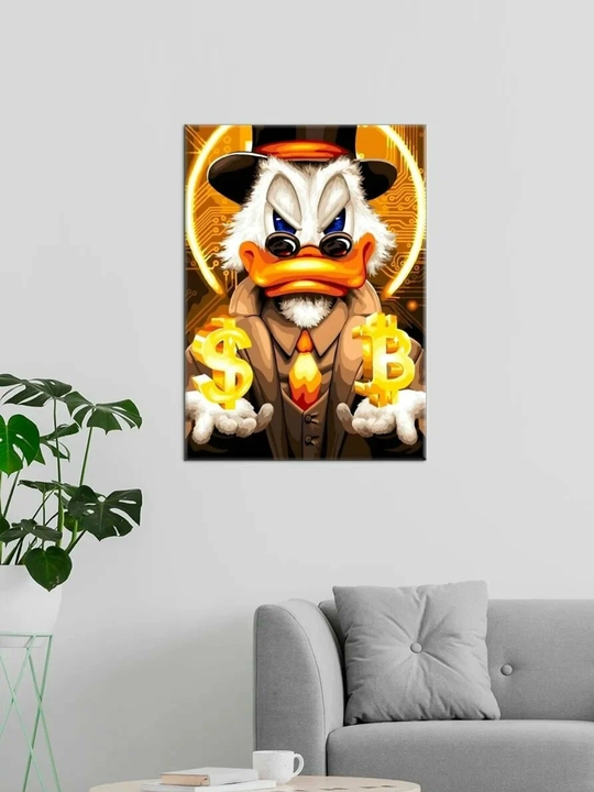 Devorga bo'yalgan ichki qism akril rasm "Scrooge McDuck", 30x40 sm