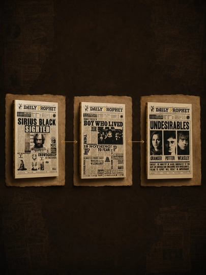 Harry Potter uslubidagi bloknot, Daily Prophet dizayni, turli muqovalarda - 