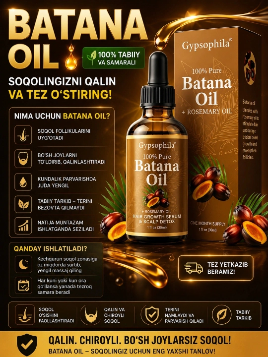 Batana Oil — Soqol parvarishi uchun tabiiy moy - 