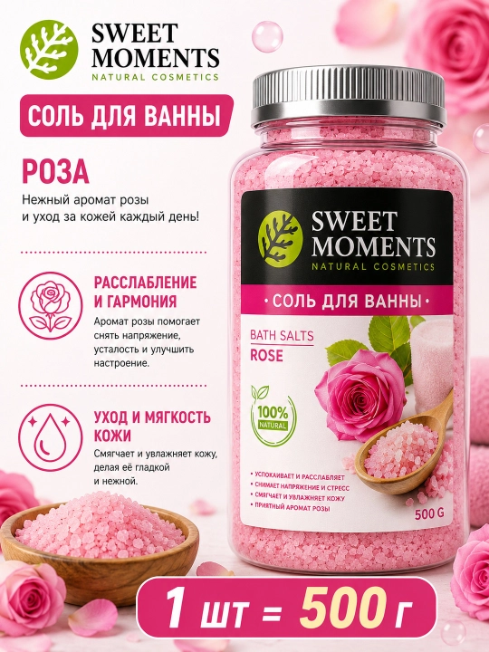 Sweet Moments Lavender vanna uchun tuz - 