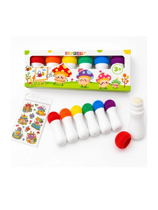 Dot Marker – 6 rangli nuqta markerlar, bolalar ijodi uchun - 