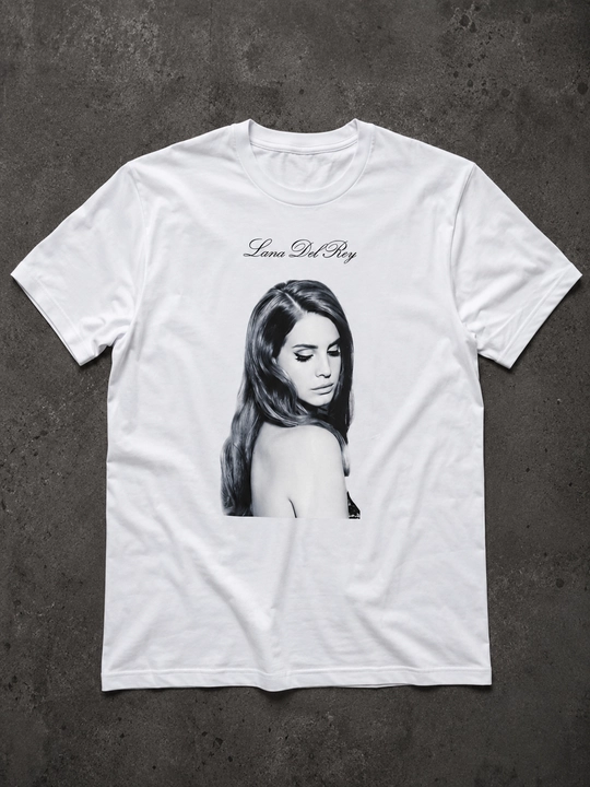 Lana Del Rey bosma naqshli OVERSIZE o‘lchamli erkaklar va ayollar futbolkasi, yozgi - 