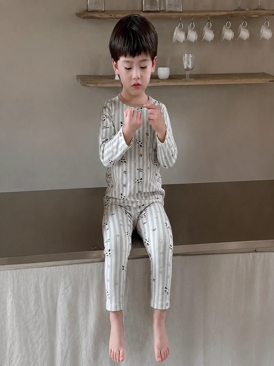 O‘g‘il va qiz bolalar uchun yumshoq paxtalik pijama, qulay uy kiyimi