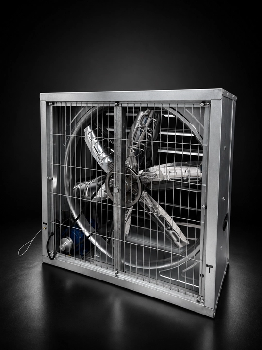 XF sanoat devoriy aksial ventilyatori 380V, 7000–54000 m³/soat, metall korpus