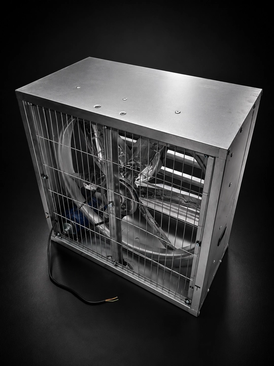XF sanoat devoriy aksial ventilyatori 380V, 7000–54000 m³/soat, metall korpus