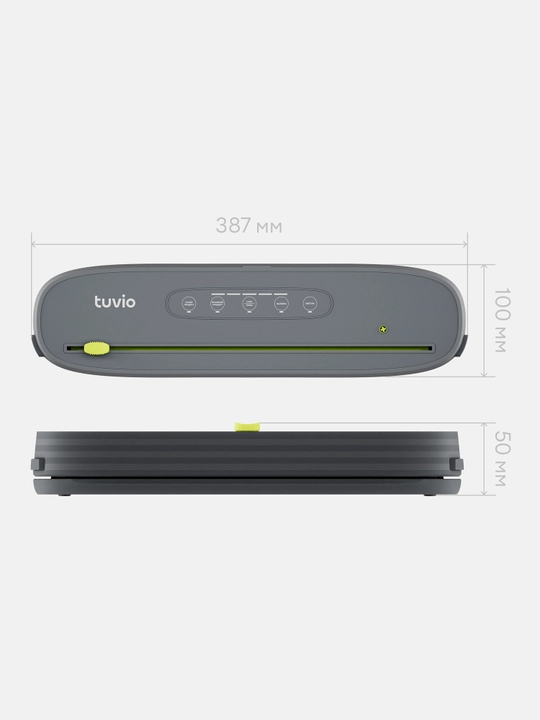 Tuvio TVS01MM rulonli va paketli simsiz vakuumli qadoqlagich, kulrang