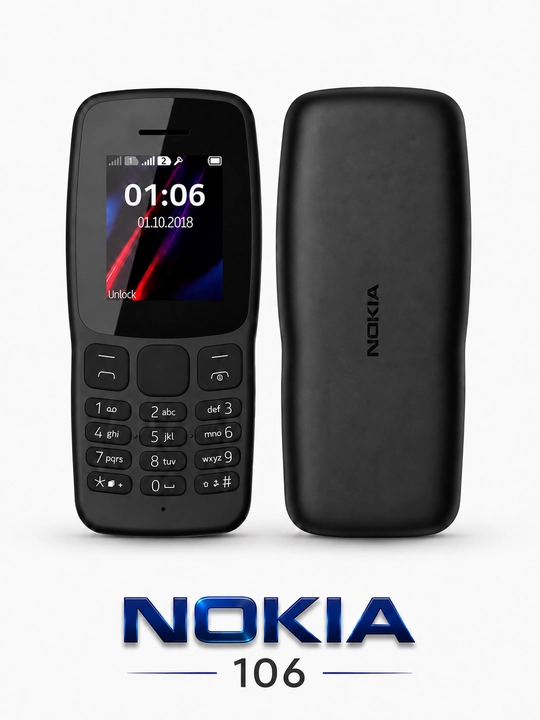 Nokia 106 — oddiy tugmali telefon 2 SIM-karta, 4G, ixcham va bardoshli korpus - 
