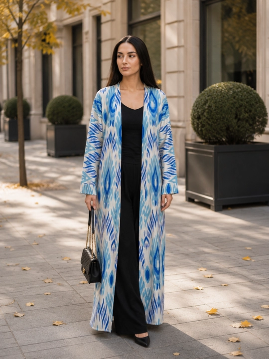 Ayollar uchun milliy abaya, standart o‘lcham, 46-60, material: zig‘ir