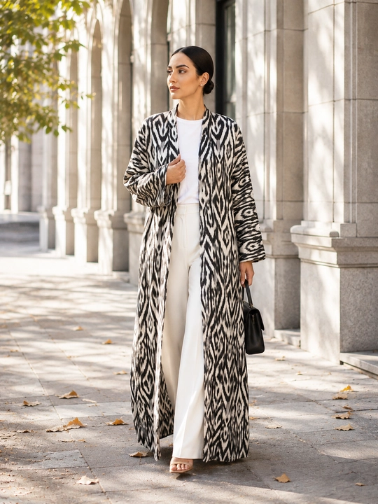 Ayollar uchun milliy abaya, standart o‘lcham, 46-60, material: zig‘ir