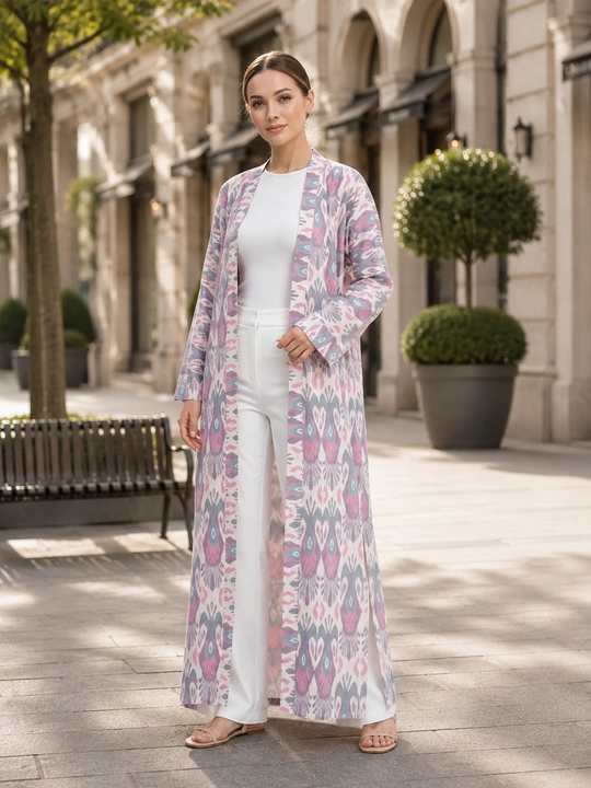 Ayollar uchun milliy abaya, standart o‘lcham, 46-60, material: zig‘ir