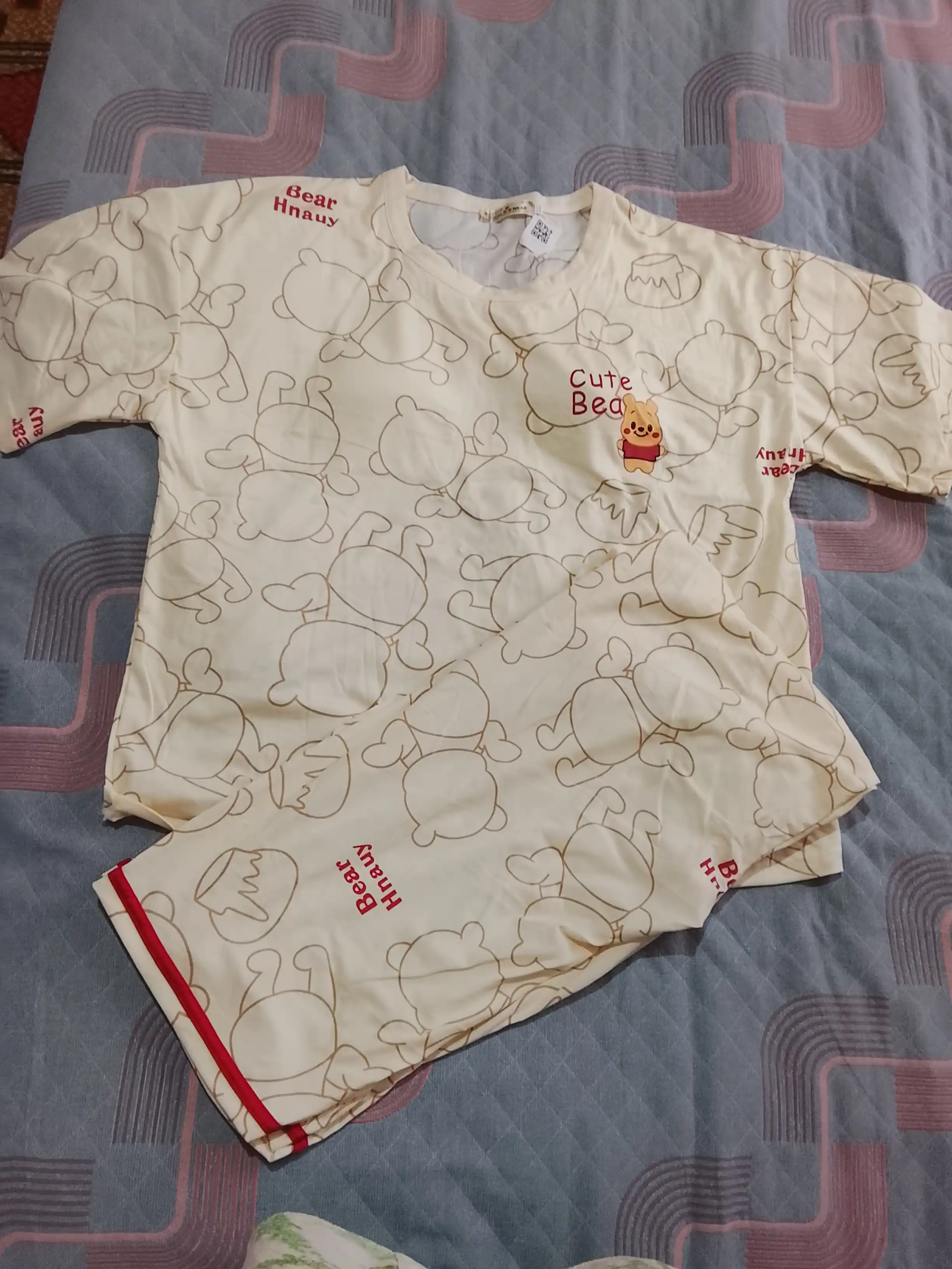 Ayollar va qizlar uchun pijama, ikki dona, ichki siynabandli, kofta va shimli, 2 tasi 1 da