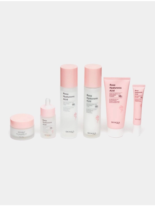 BioAqua Rose Essence sovg‘a kosmetika to‘plami, 6 tasi 1 da, yuz va tana parvarishi uchun