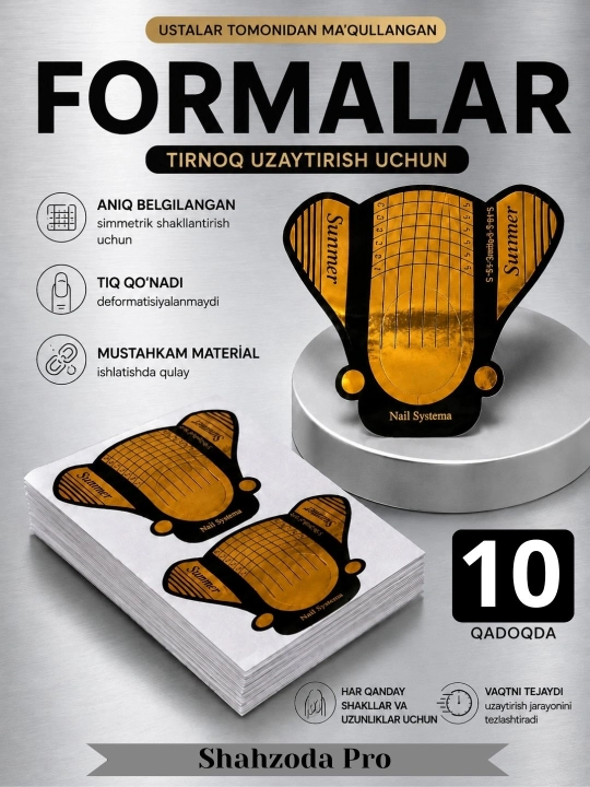 Asalari tirnoq o‘stirish uchun pastki qoliplar, 10, 20, 50, 100 dona - 