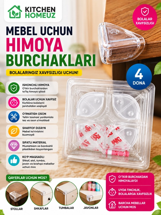 Mebel uchun himoya burchaklari