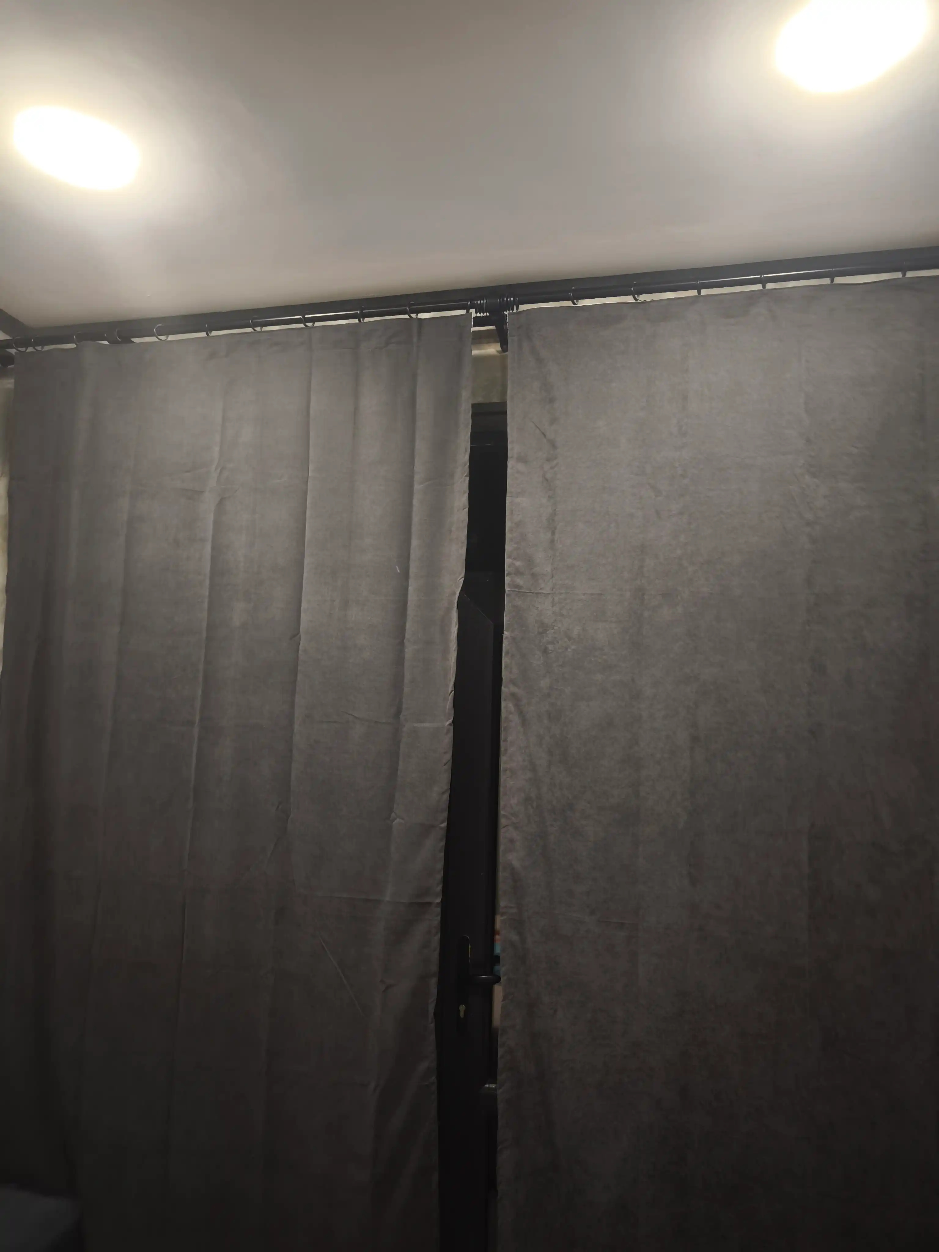 Шторы канвас блекаут для гостиной,  длинные, на ленте, 150×280