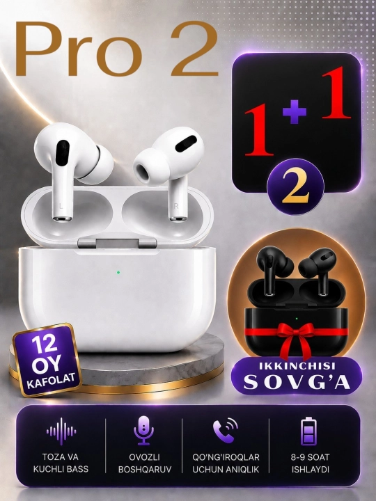 Pods 3 air Pro 2- Sensorli Simsiz quloqchinlar - 