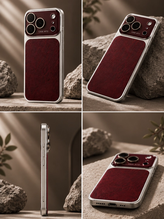 IPhone uchun Leopard naqshli bordo rangli g`ilof