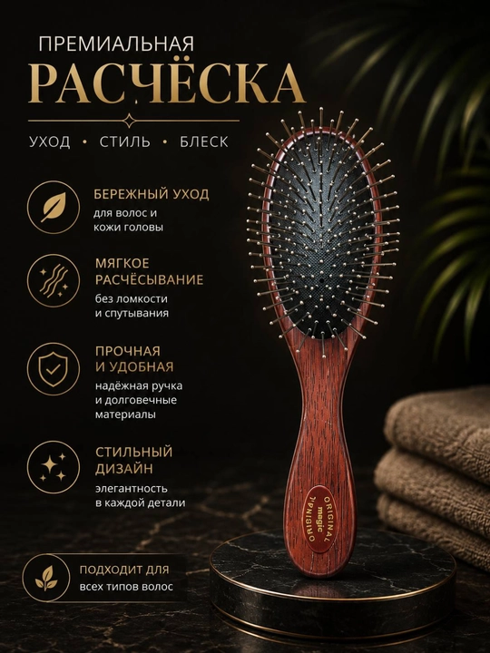 Расческа для волос — удобная расческа для ежедневного ухода и укладки - 