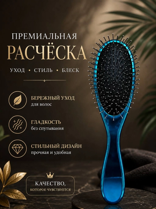 Расческа для волос — удобная расческа для ежедневного ухода и укладки - 
