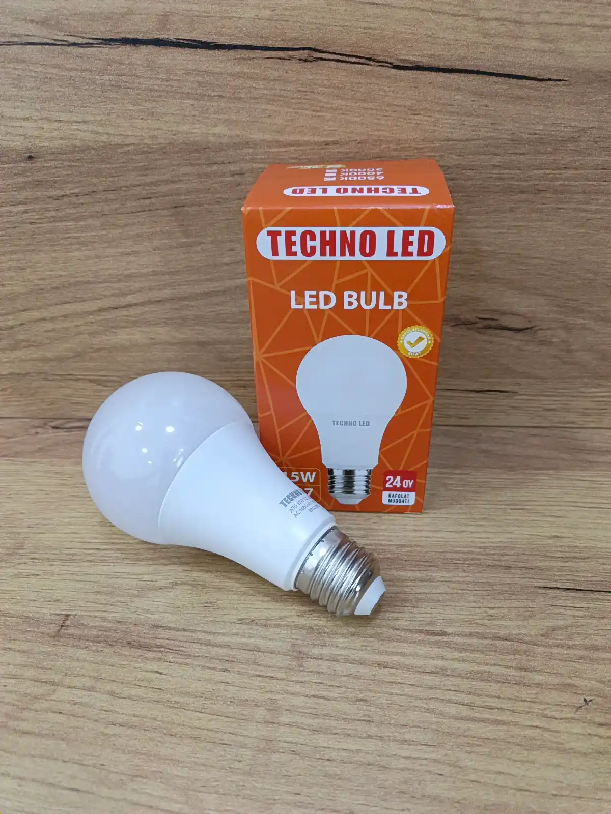LED lampochka TECHNO LED, E27, 7W/10W/12W/15W/18W, 6500K sovuq oq nur, 220V, BONUS, SOVG‘A
