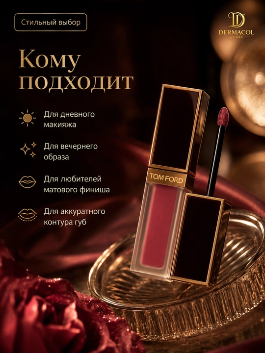 Стойкая жидкая матовая помада Tom Ford Liquid Lip Luxe Matte №100, 6 мл