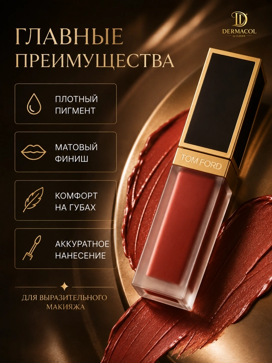 Матовая помада Tom Ford Liquid Lip Luxe Matte №131, для дневного и вечернего макияжа, 6 мл