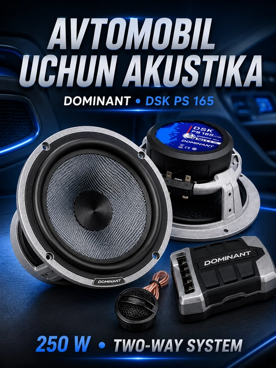 Автомобильная колонка DOMINANT DSK PS-165, 250 Вт, 16,5 см, 2-полосная акустика - 