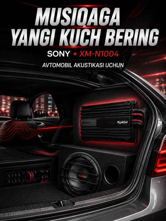 Усилитель для колонок SONY Xplod XM-N1004, 1000 Вт, 4-канальный, черный