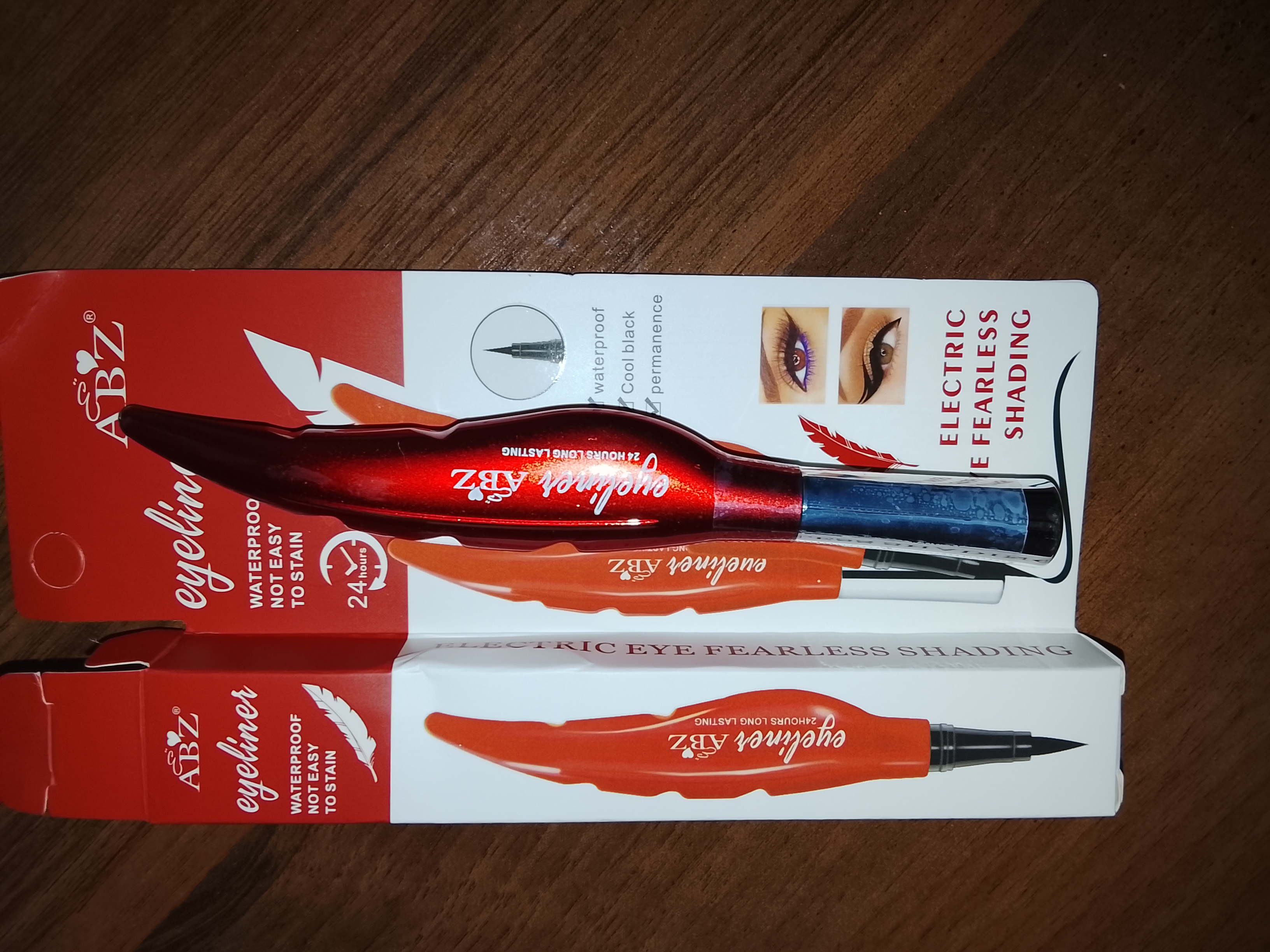 Профессиональная подводка-фломастер Eyeliner ABZ, для глаз, водостойкая, черная
