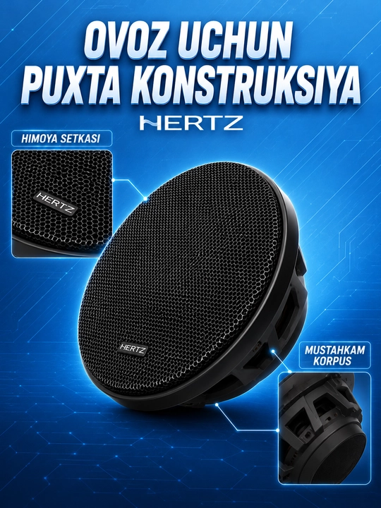 Колонки HERTZ для авто, компонентная акустика, 2 динамика, твитеры и кроссоверы