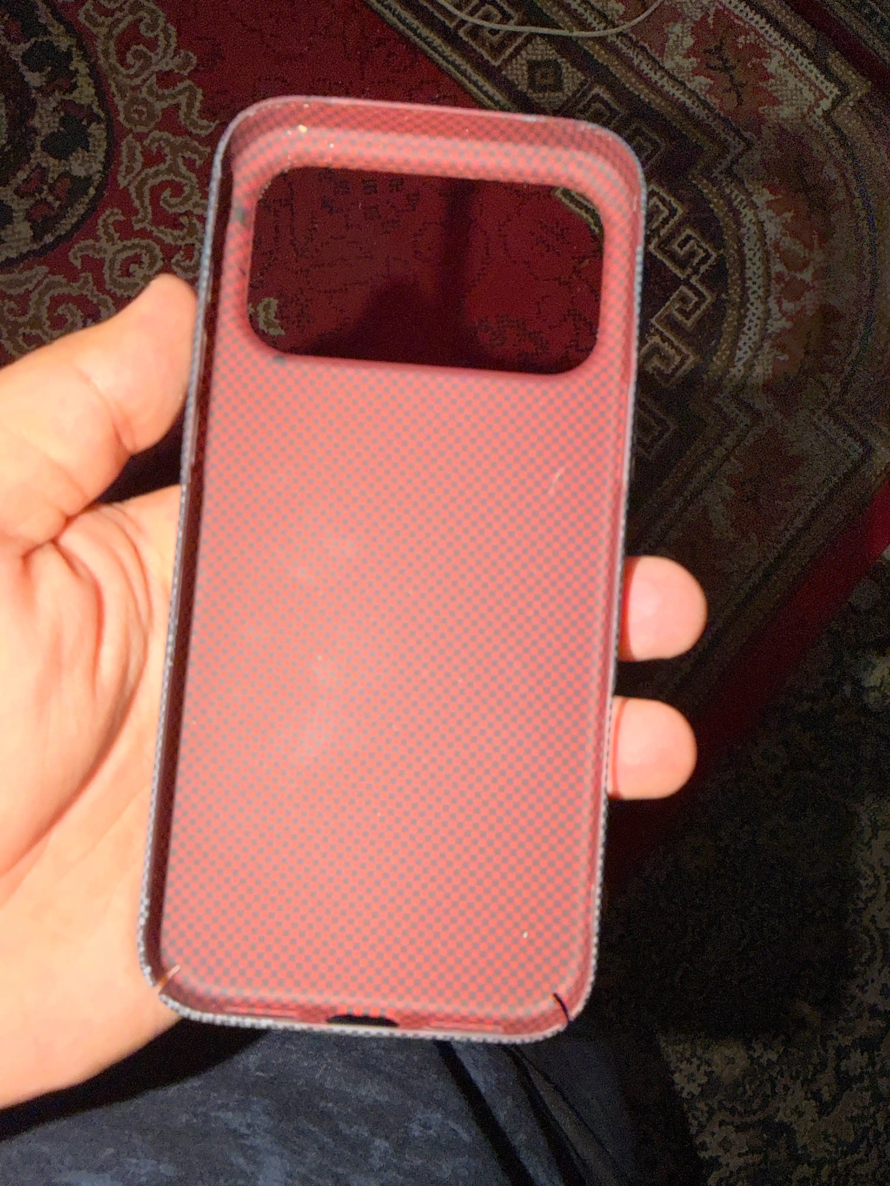 IPhone 11-17 Pro Max uchun MagSafe karbon g‘ilofi, yupqa, mustahkam himoya g‘ilofi