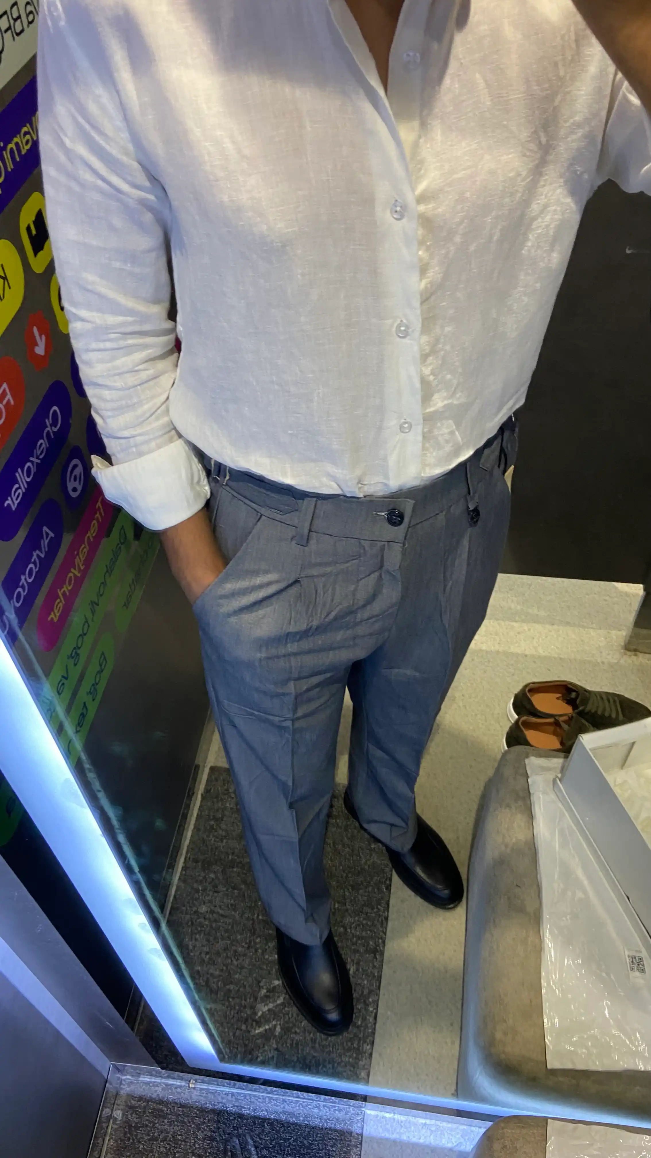 Erkaklar oversayz kenglikda klassik shimi, Old Money uslub, paxta va polyester