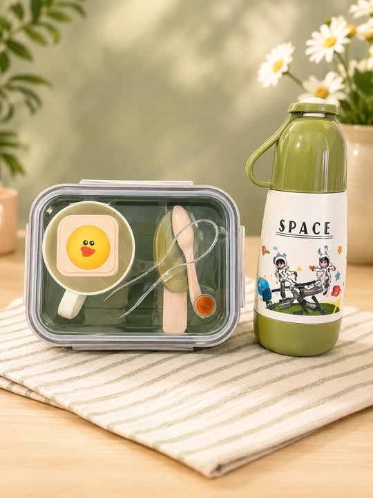 Bolalar uchun lunch box, termos va idishlar to‘plami, maktab va sayohat uchun, kundalik - 