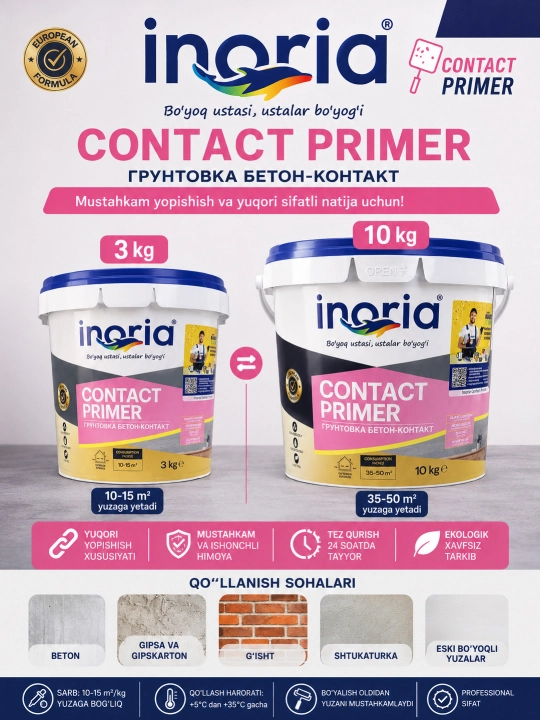 Грунтовка Inoria Contact Primer — грунтовка для бетона