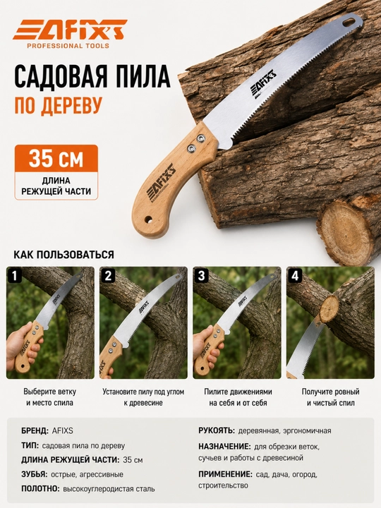 Ручная быстрая пила AFIXS 350mm
