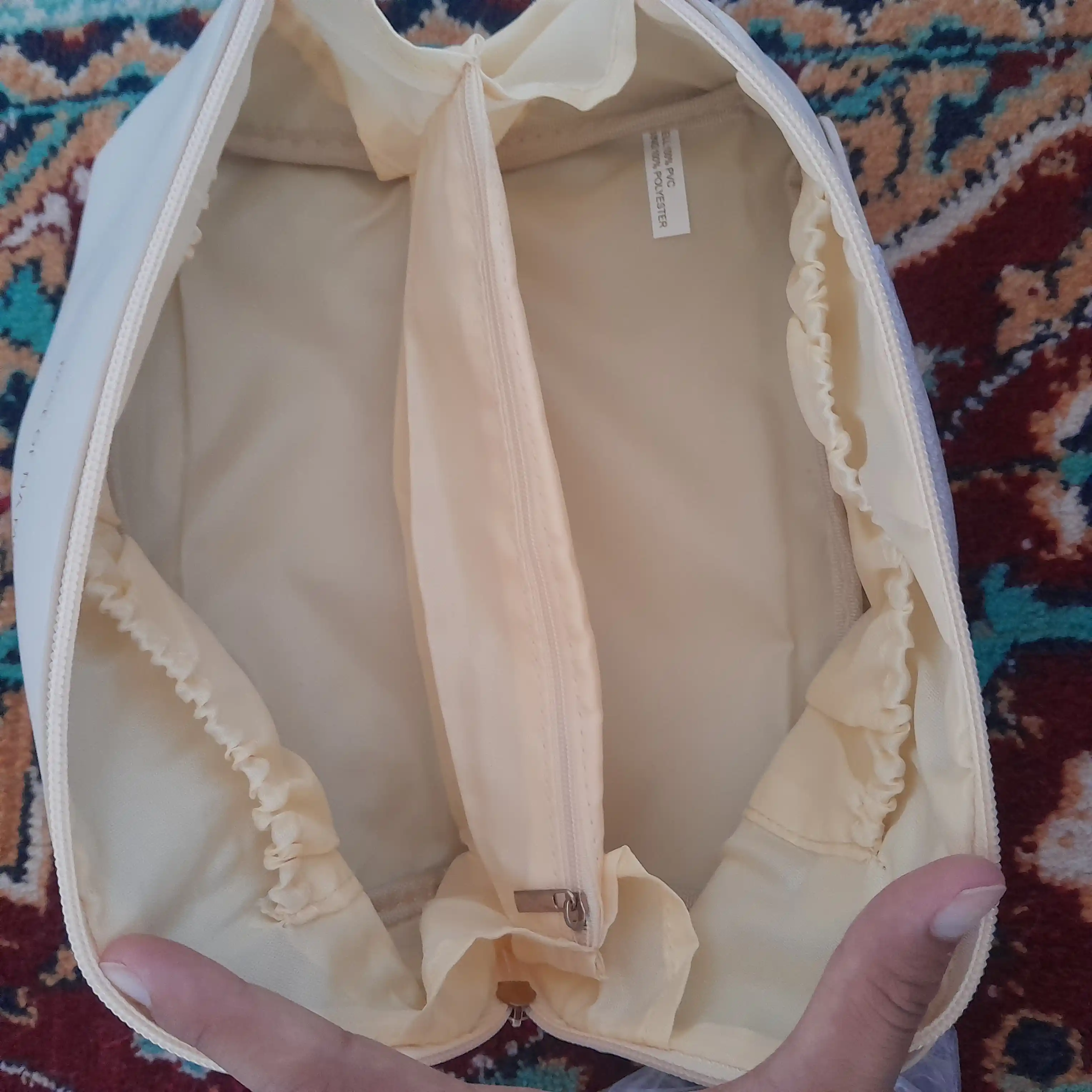 Ayollar kosmetik sumkasi, katta, kosmetika, sumka eko-charmdan, 4 xil rangda