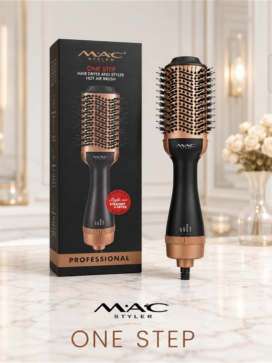 Автоматическая фен щётка MAC MC-6730, вращающийся на 360 градусов с керамическим покрытием - 