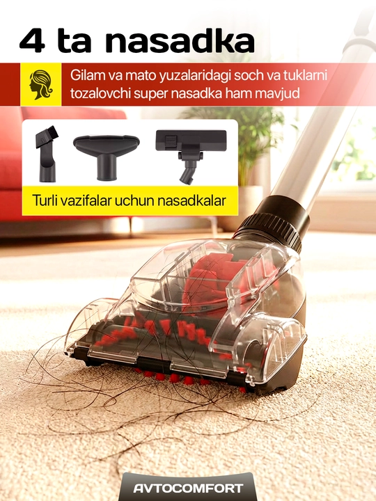 Пылесос Samsung PowerPro, 3600w, 4 л, с телескопической трубкой, с HEPA фильтром