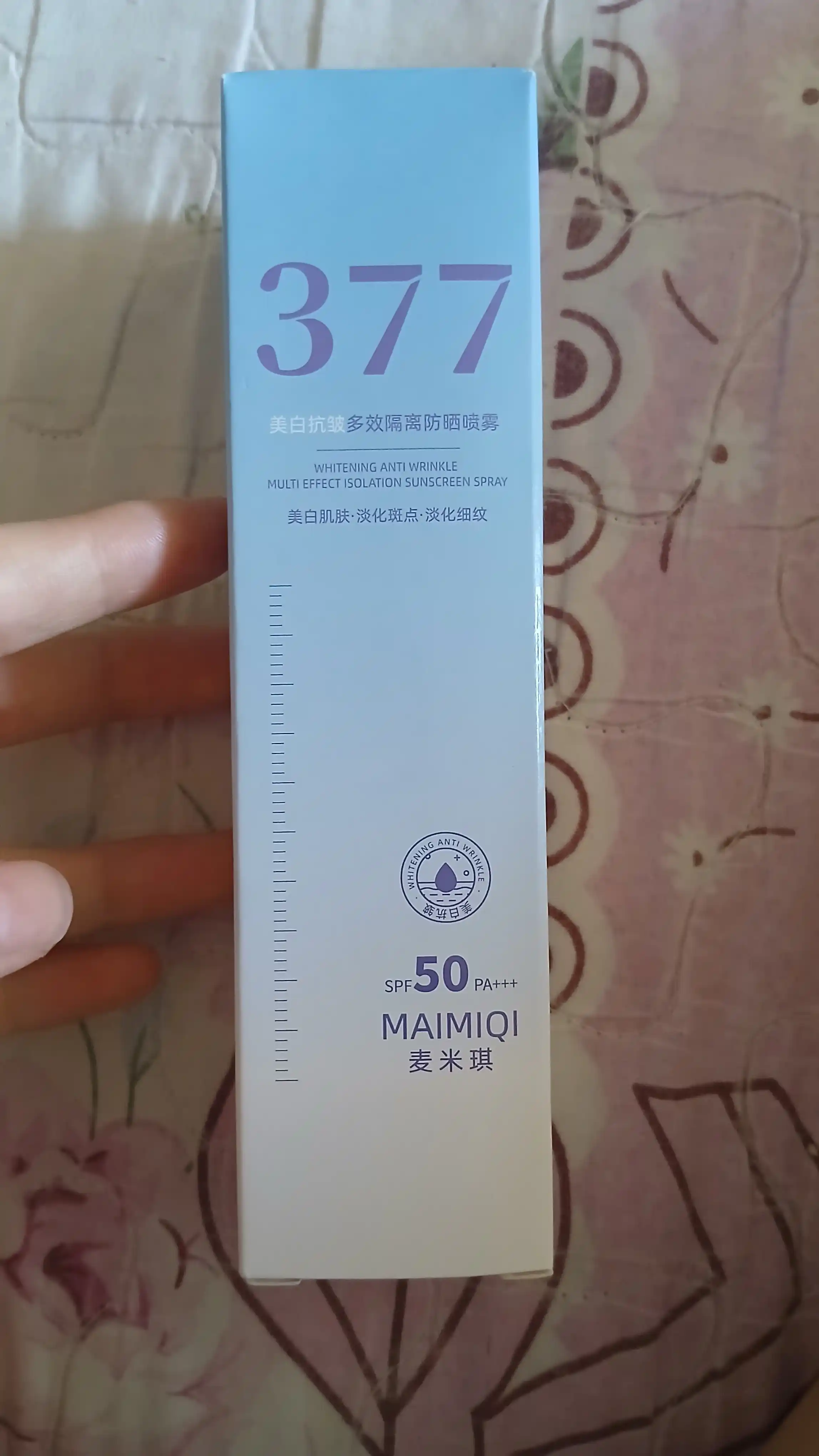 Quyoshdan himoya qiluvchi SPF 50 PA+++ sprey UVA UVB himoya yengil tekstura 377 Spray