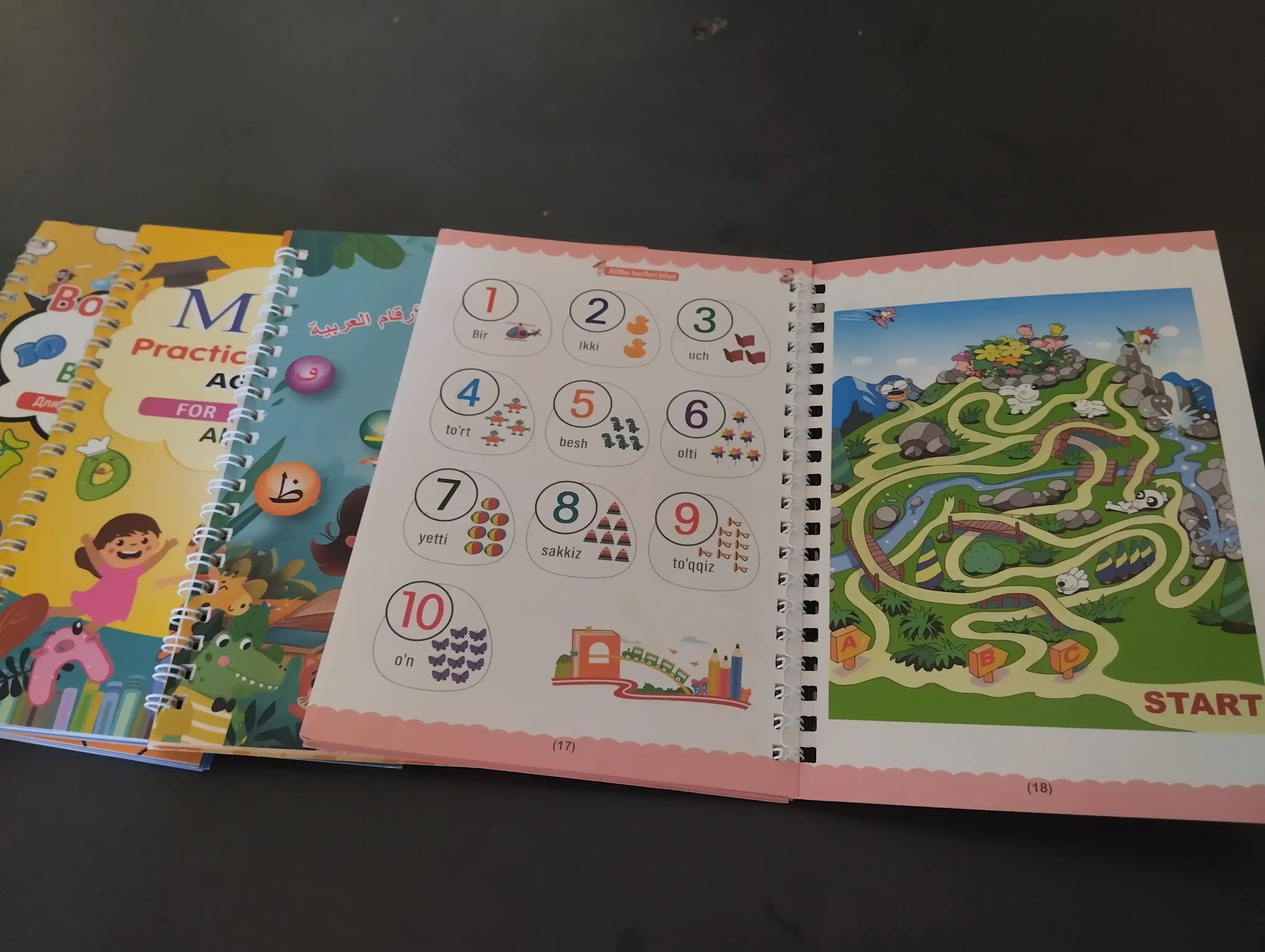Ko‘p marta ishlatiladigan xattotlik daftarlari – turli xil yozuv va mashq daftarlari