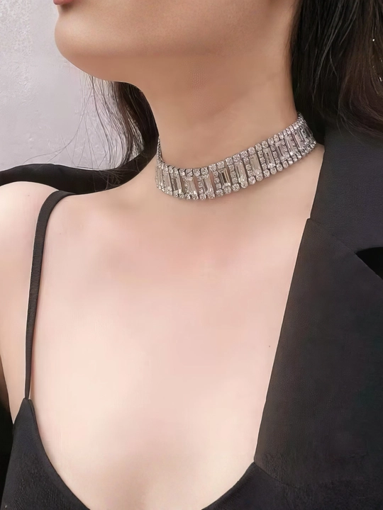 Ayollar uchun brend uslubidagi tilla rang choker, nafis taqinchoq, marjon va zanjir marjon