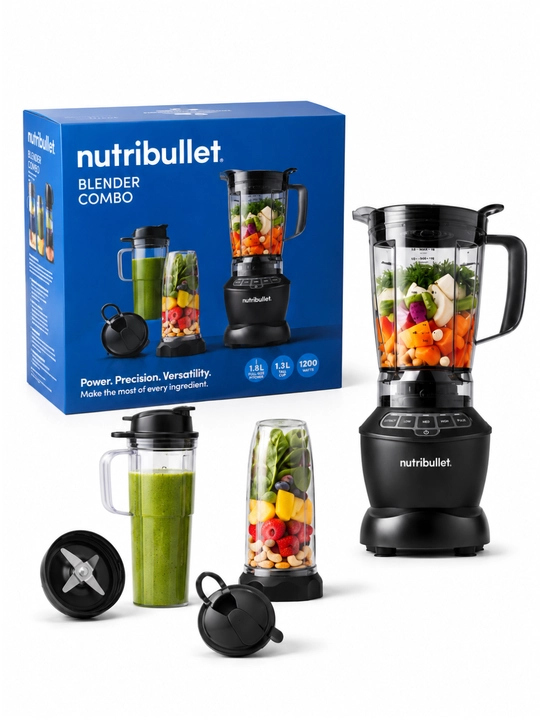 Nutribullet Blender Combo 1200 Vt, 1,8 litrli idish va yo‘l stakani bilan