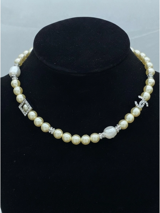 Ayollar uchun brend uslubidagi tilla rang choker, nafis taqinchoq, marjon va zanjir marjon