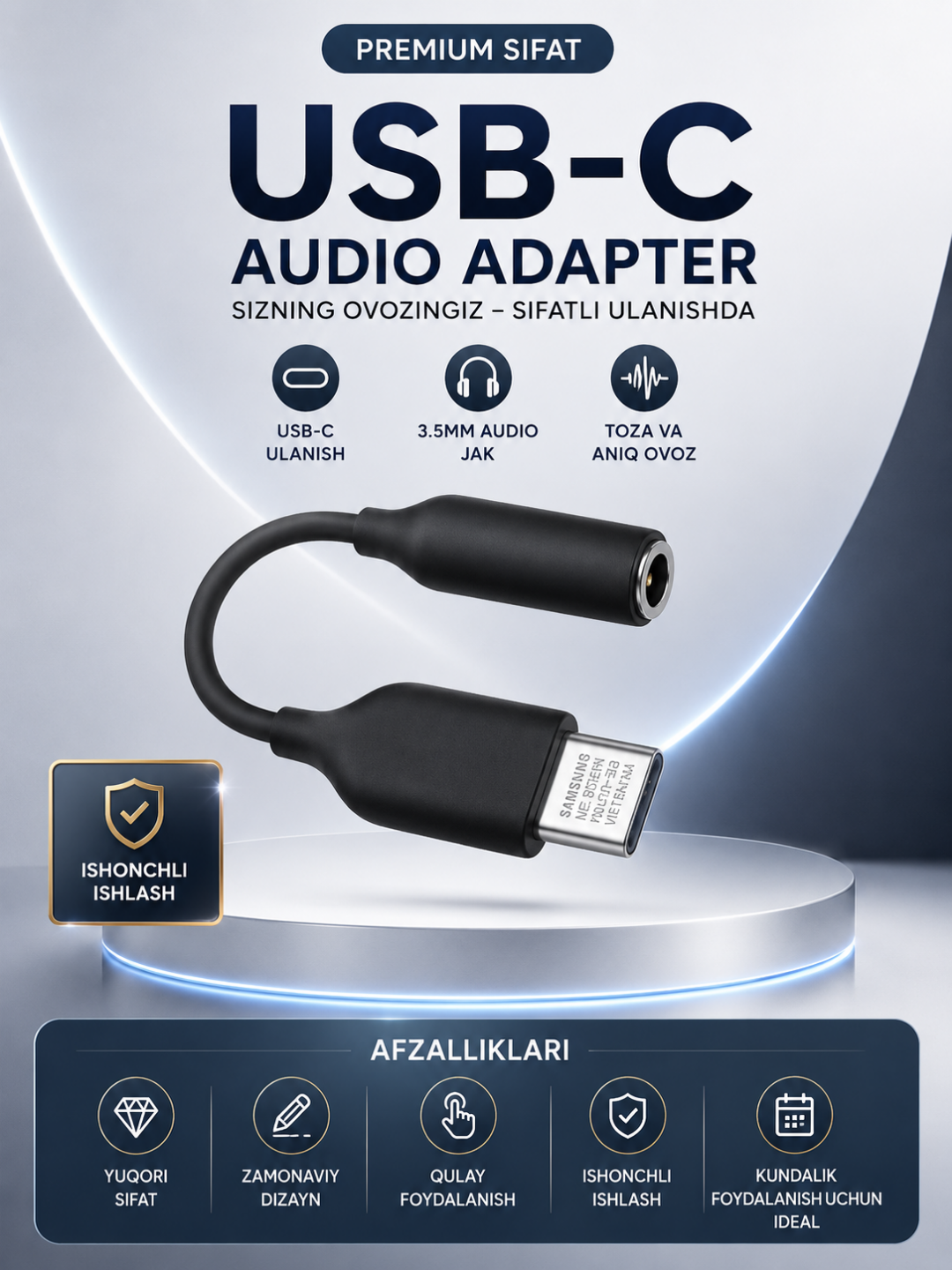 Samsung USB Type-C audio adapteri → 3,5 mm - 